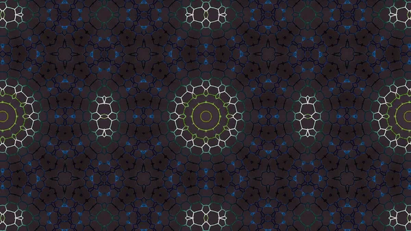 Abstrakte Bunte Hypnotische Symmetrische Muster Ornamentale Dekorative Kaleidoskop Bewegung Geometrischer — Stockfoto