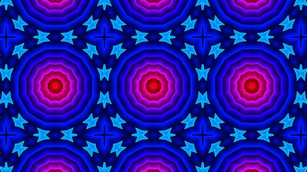 Abstract Colorful Hypnotic Symmetric Pattern Ornamental Decorative Kaleidoscope Movement Geometric — Stock Photo, Image