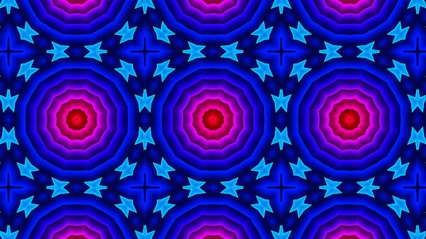 Abstraktní Barevný Hypnotický Symetrický Vzor Ornamentální Dekorativní Kaleidoskop Pohyb Geometrický — Stock fotografie