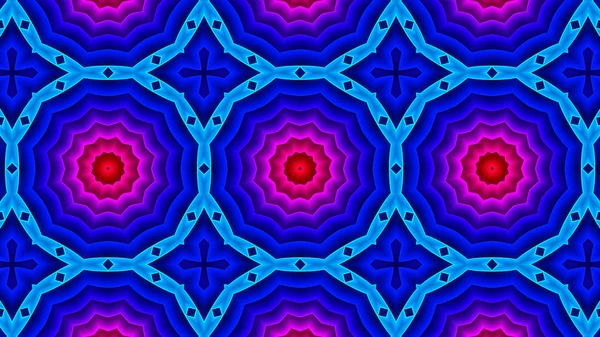 Abstrakte Bunte Hypnotische Symmetrische Muster Ornamentale Dekorative Kaleidoskop Bewegung Geometrischer — Stockfoto