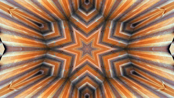 Abstract Colorful Hypnotic Symmetric Pattern Ornamental Decorative Kaleidoscope Movement Geometric — Stock Photo, Image