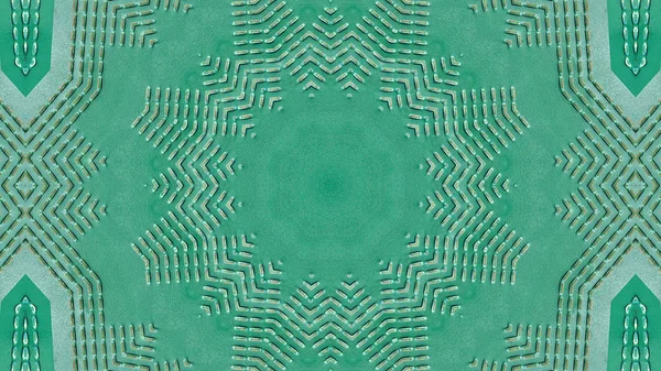 Abstrato Colorido Hipnótico Simétrico Padrão Ornamental Decorativo Caleidoscópio Movimento Geométrico — Fotografia de Stock