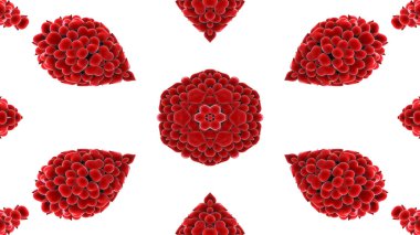 Soyut renkli aşk kalp ve tutku renkler kavramı simetrik desen süs dekoratif Kaleidoscope hareketi geometrik daire ve yıldız şekiller