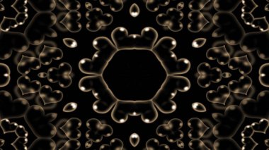 Soyut renkli parlak ve hipnotik kavram simetrik desen süs dekoratif Kaleidoscope hareketi geometrik daire ve yıldız şekli