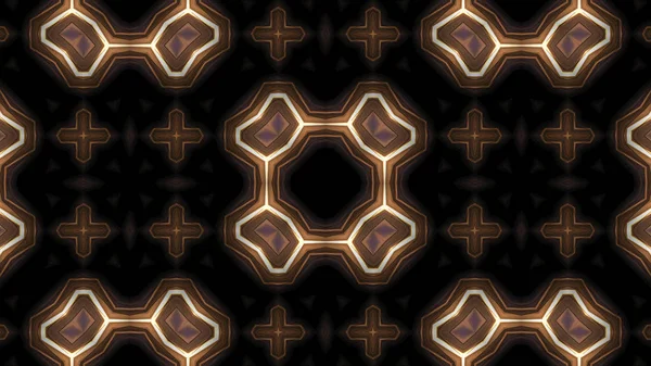 Pola Simetris Hipnotis Abstrak Berwarna Ornamental Dekoratif Kaleidoskop Gerakan Lingkaran — Stok Foto