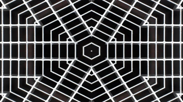 Astratto Colorato Ipnotico Modello Simmetrico Ornamentale Decorativo Caleidoscopio Movimento Geometrico — Foto Stock