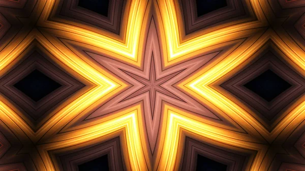 Abstract Colorful Hypnotic Symmetric Pattern Ornamental Decorative Kaleidoscope Movement Geometric — Stock Photo, Image