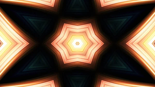 Abstrakte Bunte Hypnotische Symmetrische Muster Ornamentale Dekorative Kaleidoskop Bewegung Geometrischer — Stockfoto