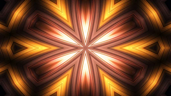 Pola Simetris Hipnotis Abstrak Berwarna Ornamental Dekoratif Kaleidoskop Gerakan Lingkaran — Stok Foto