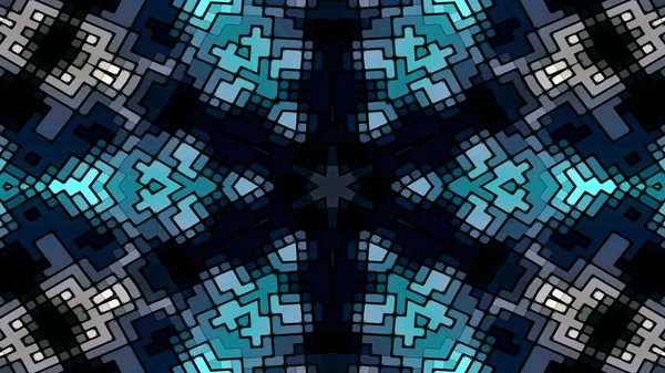 Abstrakte Bunte Hypnotische Symmetrische Muster Ornamentale Dekorative Kaleidoskop Bewegung Geometrischer — Stockfoto