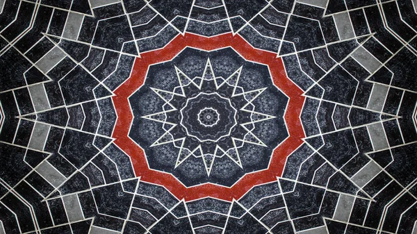 Abstrakte Bunte Hypnotische Symmetrische Muster Ornamentale Dekorative Kaleidoskop Bewegung Geometrischer — Stockfoto