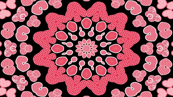 Abstrakt Bunt Liebe Herz Und Leidenschaft Farben Konzept Symmetrische Muster — Stockfoto