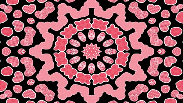 Abstrakt Bunt Liebe Herz Und Leidenschaft Farben Konzept Symmetrische Muster — Stockfoto