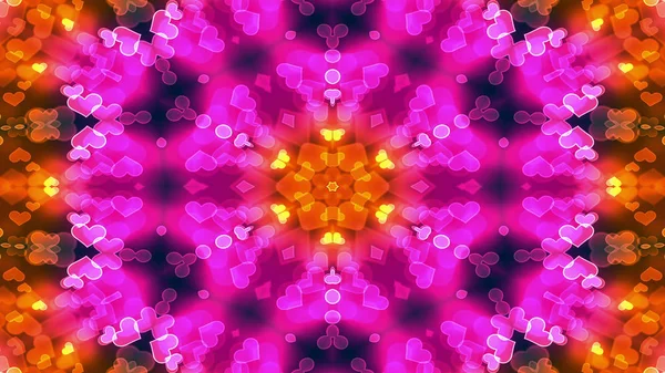 Concept Abstrait Coloré Brillant Hypnotique Motif Symétrique Ornemental Kaléidoscope Décoratif — Photo
