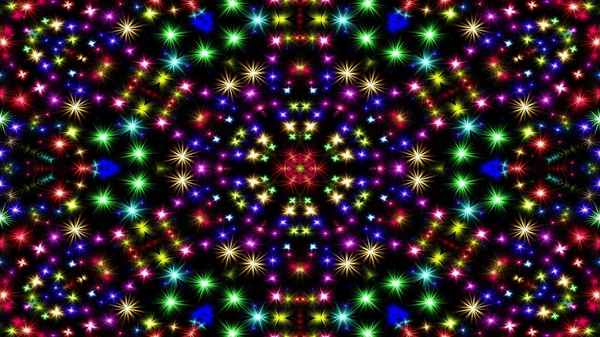 Abstract Colorful Shiny Hypnotic Concept Symmetric Pattern Ornamental Decorative Kaleidoscope — Stock Photo, Image