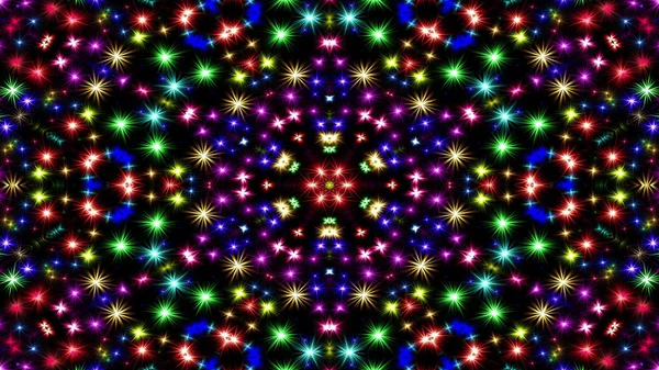 Abstract Colorful Shiny Hypnotic Concept Symmetric Pattern Ornamental Decorative Kaleidoscope — Stock Photo, Image