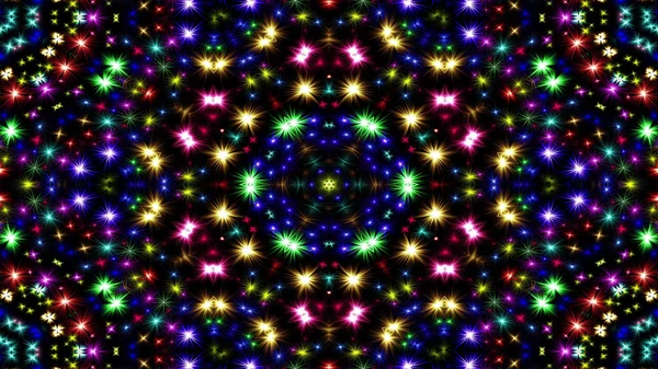 Abstract Colorful Shiny Hypnotic Concept Symmetric Pattern Ornamental Decorative Kaleidoscope — Stock Photo, Image