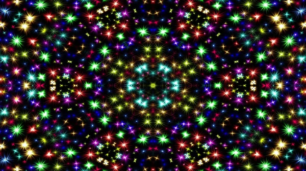 Abstract Colorful Shiny Hypnotic Concept Symmetric Pattern Ornamental Decorative Kaleidoscope — Stock Photo, Image