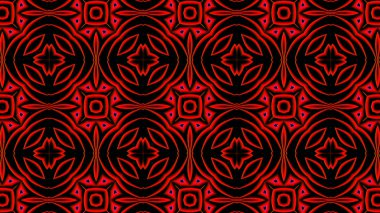 Soyut renkli parlak ve hipnotik kavram simetrik desen süs dekoratif Kaleidoscope hareketi geometrik daire ve yıldız şekli