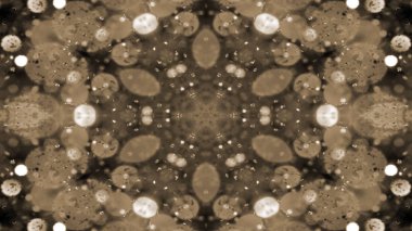 Soyut renkli parlak ve hipnotik kavram simetrik desen süs dekoratif Kaleidoscope hareketi geometrik daire ve yıldız şekli