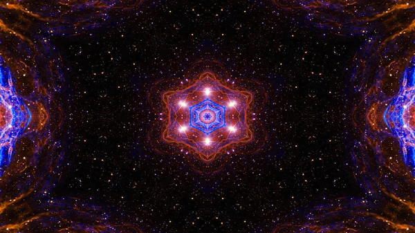 Soyut Renkli Parlak Hipnotik Kavram Simetrik Desen Süs Dekoratif Kaleidoscope — Stok fotoğraf