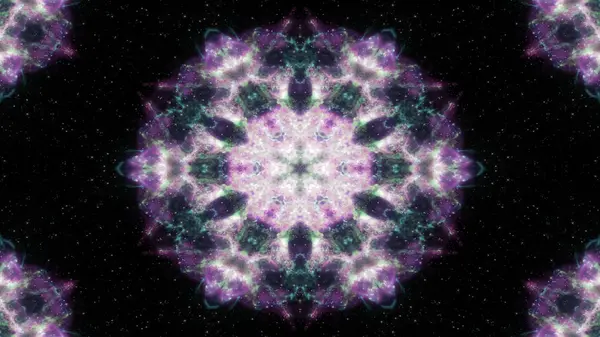Abstract Kleurrijk Glanzend Hypnotische Concept Symmetrisch Patroon Sier Decoratieve Caleidoscoop — Stockfoto