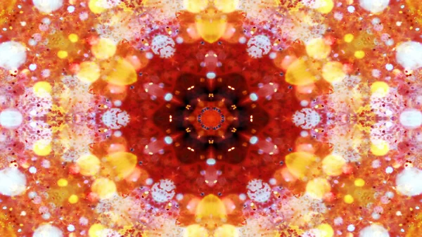 Abstract Colorat Strălucitor Hipnotic Concept Model Simetric Ornamental Decorativ Kaleidoscop — Fotografie, imagine de stoc