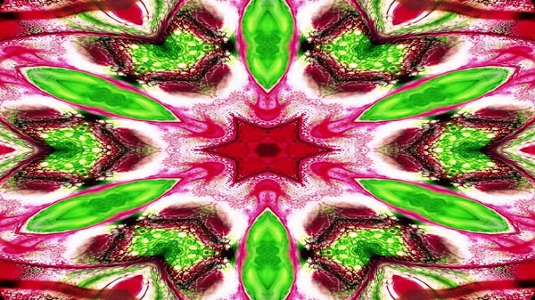 Abstrakte Bunte Symmetrische Muster Ornamentale Dekorative Kaleidoskop Bewegung Geometrischer Kreis — Stockfoto