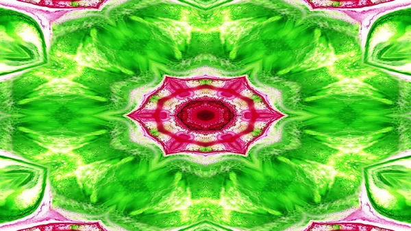 Patrón Simétrico Colorido Abstracto Caleidoscopio Decorativo Ornamental Movimiento Círculo Geométrico —  Fotos de Stock