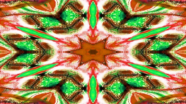 Abstrakte Bunte Symmetrische Muster Ornamentale Dekorative Kaleidoskop Bewegung Geometrischer Kreis — Stockfoto