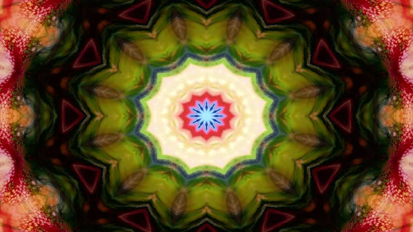 Pola Ornamen Pola Simeidoskop Abstrak Gerakan Kaleidoskop Lingkaran Geometrik Dan — Stok Foto