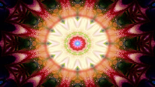 Caleidoscópio simétrico colorido abstrato — Fotografia de Stock