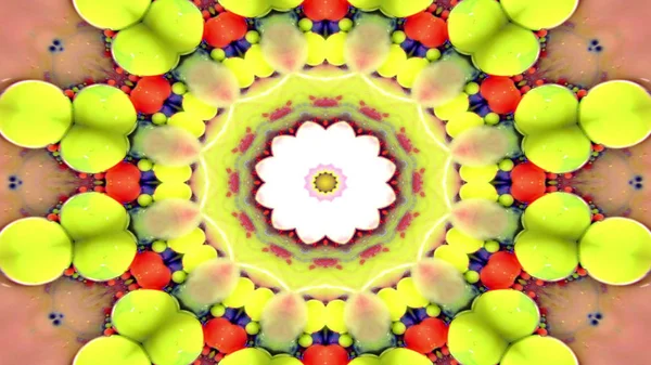 Caleidoscópio simétrico colorido abstrato — Fotografia de Stock
