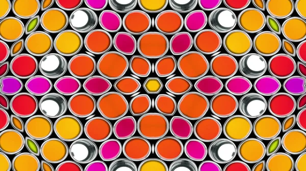 Abstrakte Bunte Symmetrische Muster Ornamentale Dekorative Kaleidoskop Bewegung Geometrischer Kreis — Stockfoto