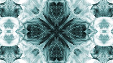 Soyut boya fırça mürekkep patlayabilir formanın düzgün kavramı simetrik desen süs dekoratif Kaleidoscope hareketi geometrik daire ve yıldız şekli