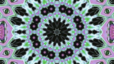 Soyut boya fırça mürekkep patlayabilir formanın düzgün kavramı simetrik desen süs dekoratif Kaleidoscope hareketi geometrik daire ve yıldız şekli