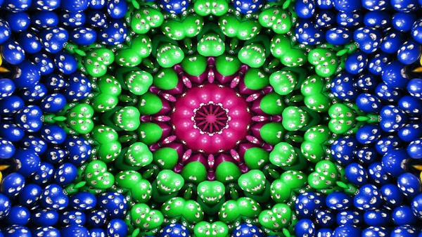 Abstrakte Bunte Symmetrische Muster Ornamentale Dekorative Kaleidoskop Bewegung Geometrischer Kreis — Stockfoto