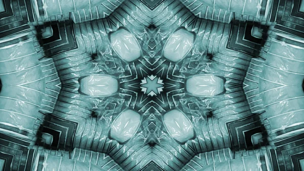 Abstract Kleurrijk Symmetrisch Patroon Decoratieve Caleidoscoop Beweging Geometrische Cirkel Sterrenvormen — Stockfoto