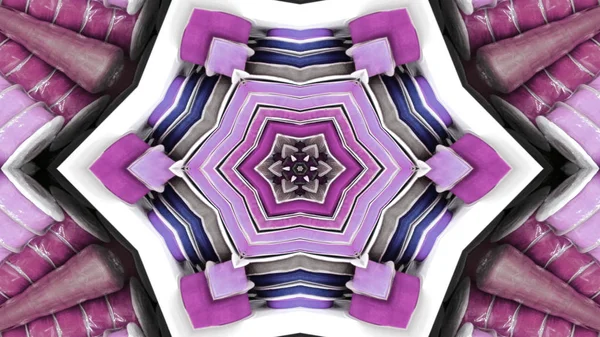 Patrón Simétrico Colorido Abstracto Caleidoscopio Decorativo Ornamental Movimiento Círculo Geométrico —  Fotos de Stock
