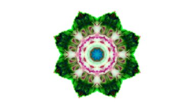 Soyut boya fırça mürekkep patlayabilir formanın düzgün kavramı simetrik desen süs dekoratif Kaleidoscope hareketi geometrik daire ve yıldız şekiller