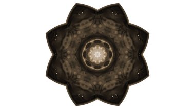 Soyut boya fırça mürekkep patlayabilir formanın düzgün kavramı simetrik desen süs dekoratif Kaleidoscope hareketi geometrik daire ve yıldız şekiller