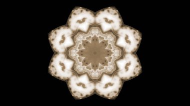 Soyut boya fırça mürekkep patlayabilir formanın düzgün kavramı simetrik desen süs dekoratif Kaleidoscope hareketi geometrik daire ve yıldız şekiller