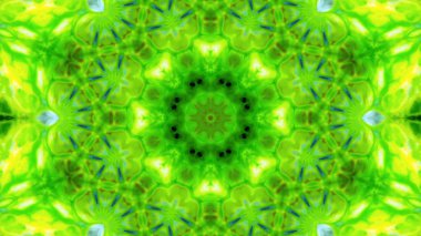 Soyut boya fırça mürekkep patlayabilir formanın düzgün kavramı simetrik desen süs dekoratif Kaleidoscope hareketi geometrik daire ve yıldız şekiller