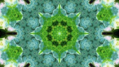 Soyut boya fırça mürekkep patlayabilir formanın düzgün kavramı simetrik desen süs dekoratif Kaleidoscope hareketi geometrik daire ve yıldız şekiller