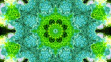 Soyut boya fırça mürekkep patlayabilir formanın düzgün kavramı simetrik desen süs dekoratif Kaleidoscope hareketi geometrik daire ve yıldız şekiller