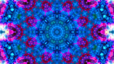 Soyut boya fırça mürekkep patlayabilir formanın düzgün kavramı simetrik desen süs dekoratif Kaleidoscope hareketi geometrik daire ve yıldız şekiller