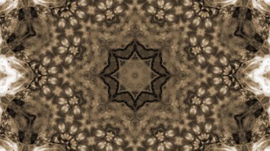 Soyut boya fırça mürekkep patlayabilir formanın düzgün kavramı simetrik desen süs dekoratif Kaleidoscope hareketi geometrik daire ve yıldız şekiller