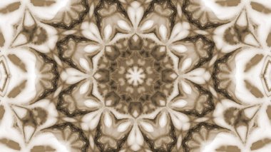 Soyut boya fırça mürekkep patlayabilir formanın düzgün kavramı simetrik desen süs dekoratif Kaleidoscope hareketi geometrik daire ve yıldız şekiller