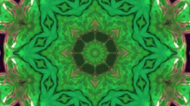 Soyut boya fırça mürekkep patlayabilir formanın düzgün kavramı simetrik desen süs dekoratif Kaleidoscope hareketi geometrik daire ve yıldız şekiller