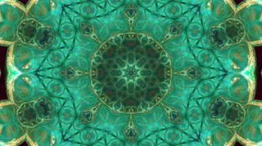 Soyut boya fırça mürekkep patlayabilir formanın düzgün kavramı simetrik desen süs dekoratif Kaleidoscope hareketi geometrik daire ve yıldız şekiller